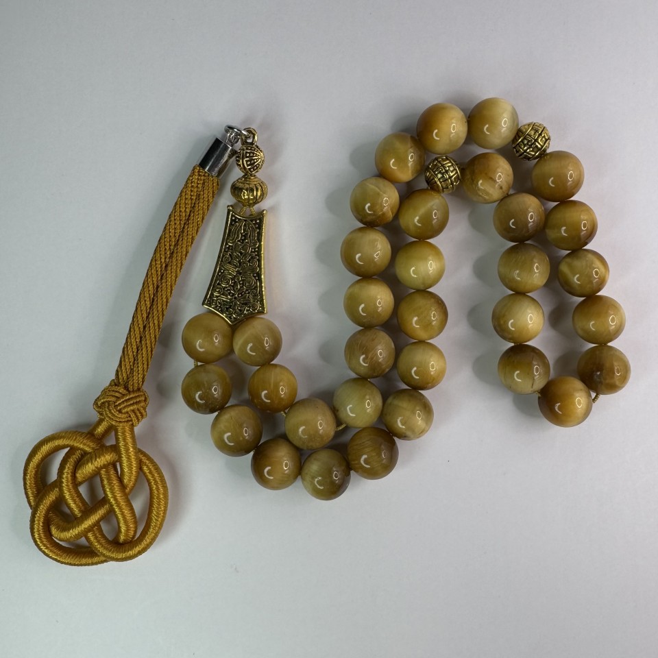 SR0012 High Quality Golden Tiger Eye Stone Rosary SR0012 High Quality Golden Tiger Eye Stone Rosary
